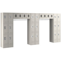 Regency Space Solutions Beige 3 Tier Locker with 26 Compartments and Garment Rack