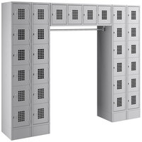 Regency Space Solutions Gray 6 Tier Locker with 28 Compartments and Garment Rack