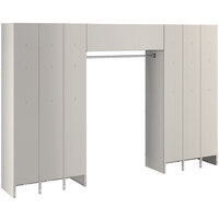 Regency Space Solutions Beige 3 Tier Locker with 22 Compartments and Garment Rack