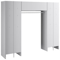 Regency Space Solutions Gray 3 Tier Locker with 16 Compartments and Garment Rack