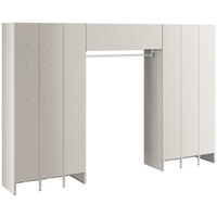 Regency Space Solutions Beige 6 Tier Locker with 40 Compartments and Garment Rack