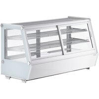 Avantco BCSS-48-HC 48" White Self-Serve Refrigerated Countertop Bakery Display Case with LED Lighting