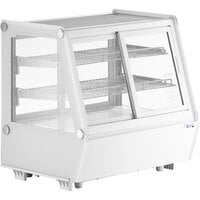Avantco BCSS-28-HC 28 inch White Self-Serve Refrigerated Countertop Bakery Display Case with LED Lighting