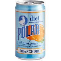 Polar Diet Orange Dry Can 7.5 fl. oz. - 6/Pack