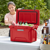 CaterGator CG20RED Red 20 Qt. Rotomolded Extreme Outdoor Cooler / Ice Chest