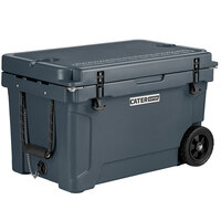 CaterGator CG45CHRW Charcoal 45 Qt. Mobile Rotomolded Extreme Outdoor Cooler / Ice Chest
