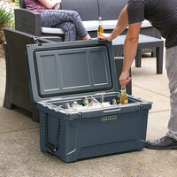 CaterGator CG65CHR Charcoal 65 Qt. Rotomolded Extreme Outdoor Cooler / Ice Chest