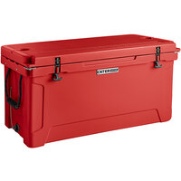 CaterGator CG100RED Red 100 Qt. Rotomolded Extreme Outdoor Cooler / Ice Chest