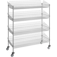 Regency 24" x 60" NSF Chrome 4 Post Basket Kit with 64" Posts and Casters