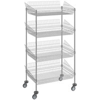Regency 24" x 36" NSF Chrome 4 Post Basket Kit with 64" Posts and Casters