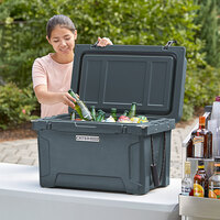 CaterGator CG45CHR Charcoal 45 Qt. Rotomolded Extreme Outdoor Cooler / Ice Chest