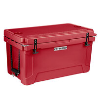 CaterGator CG65RED Red 65 Qt. Rotomolded Extreme Outdoor Cooler / Ice Chest