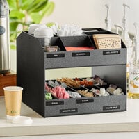 Countertop Cup Condiment & Stir Stick Coffee Organizer-Clean Restaurant Counter 