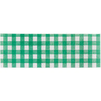 Green Gingham Self-Adhering Paper Napkin Band - 20000/Case