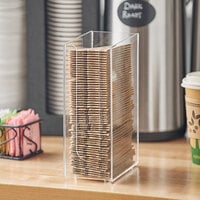 ServSense™ Clear Countertop Coffee Sleeve Organizer - 4 1/2 inch x 18 inch x 12 3/4 inch