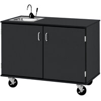 I.D. Systems 48 inch Wide Graphite Nebula Demonstration Station with Sink and (2) Storage Cabinets 80743F36057
