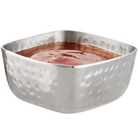 American Metalcraft 1.5 oz. Square Hammered Stainless Steel Sauce Cup