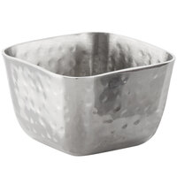American Metalcraft 2.5 oz. Square Hammered Stainless Steel Sauce Cup