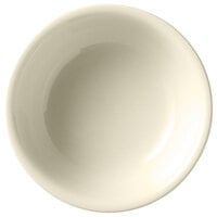 World Tableware Porcelana Cream 12 oz. Cream White Rolled Edge Porcelain Nappie Bowl - 36/Case