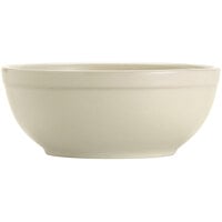 Libbey Porcelana Cream 18 oz. Cream White Rolled Edge Porcelain Nappie Bowl - 36/Case