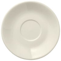 Libbey Porcelana Cream 6 3/4" Cream White Rolled Edge Porcelain Saucer - 36/Case