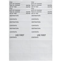 CaterGator Preparation Adhesive Label Sheets for Front-Loading Pan Carriers - 2/Pack