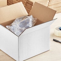 Lavex Industrial 8 inch x 8 inch x 6 inch White Corrugated RSC Shipping Box - 25/Bundle