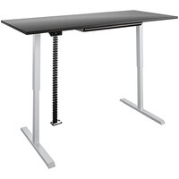 Bridgeport 64172BND 72 inch x 31 1/2 inch Black Pro-Desk V-1 with Cable Spine and Tray