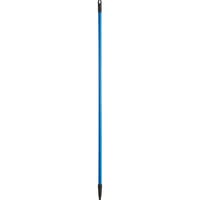 Lavex Janitorial 60" Blue Threaded Tapered Fiberglass Broom / Squeegee Handle