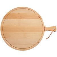 Boska Friends 16 1/2" Extra-Large Round Beech Wood Serving Board with Handle