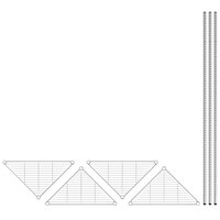 Regency 18 inch NSF Chrome Triangle 4-Shelf Kit with 74 inch Posts