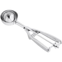 Choice #20 Round Stainless Steel Squeeze Handle Disher - 2.5 oz.