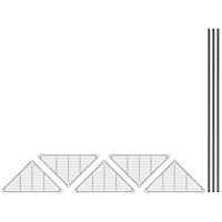 Regency 18 inch NSF Black Epoxy Triangle 5-Shelf Kit with 74 inch Posts
