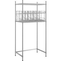 Regency 24 inch x 36 inch Roll Under Shelf Kit with 3 Can Racks and 74 inch Posts