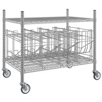 Regency 24 inch x 36 inch Mobile Chrome Wire Kit with 4 Can Racks and 27 inch Posts