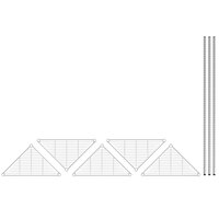 Regency 18 inch NSF Chrome Triangle 5-Shelf Kit with 64 inch Posts