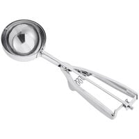 Choice #8 Round Stainless Steel Squeeze Handle Disher - 4 oz.