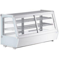 Avantco BCSS-60-HC 60 inch White Self-Serve Refrigerated Countertop Bakery Display Case with LED Lighting