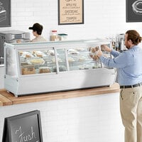 Avantco BCSS-60-HC 60 inch White Self-Serve Refrigerated Countertop Bakery Display Case with LED Lighting