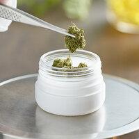 2 oz. White Thick Wall Glass Cannabis Jar - 140/Case