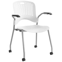 Safco Sassy White Stack Chair - 2/Pack