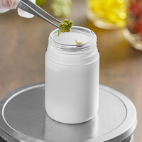 6 oz. White Thick Wall Glass Cannabis Jar - 80/Case
