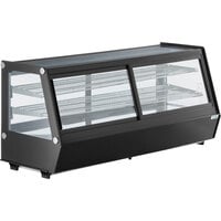 Avantco BCSS-60-HC 60 inch Black Self-Serve Refrigerated Countertop Bakery Display Case with LED Lighting