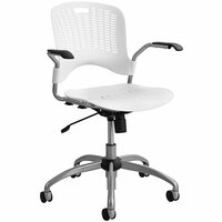 Safco Sassy White Adjustable-Height Manager Swivel Chair
