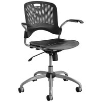 Safco Sassy Black Adjustable-Height Manager Swivel Chair