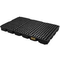 Eagle Manufacturing 1686BD 88 Gallon Black 6 Drum Modular Spill Containment Platform with Drain