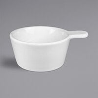 International Tableware 4.5 oz. Bright White Porcelain Sampling Bowl with Handle - 24/Case