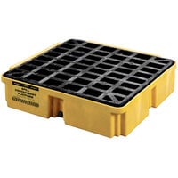 Eagle Manufacturing 1633D 15 Gallon Yellow 1 Drum Modular Spill Containment Platform with Drain