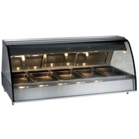 Alto-Shaam TY2-72 BK Black Countertop Heated Display Case with Curved Glass - Full Service 72"