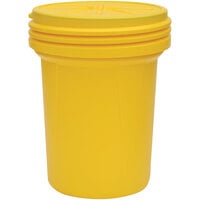 Eagle Manufacturing 1600SL 30 Gallon Yellow Lab Pack Plastic Barrel Drum with Screw-On Lid